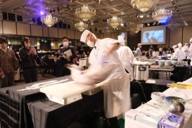 オオニベの解体ショー 特製胡麻醤油の 出汁茶漬け　by 日本料理 金井料理長