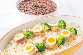 ⑭【洋】スパイシードライカレー　チキンソテーを添えて　【辛】